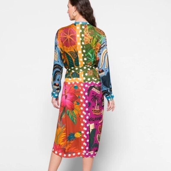 FARM RIO EARTH RAINBOW SHIRT DRESS - Picture 13 of 15